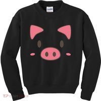 Cute Piggy Face Halloween Costume Kids Sweatshirt thumb 0