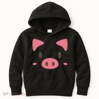 Cute Piggy Face Halloween Costume Kids Hoodie thumb 0