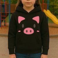 Cute Piggy Face Halloween Costume Kids Hoodie thumb 3