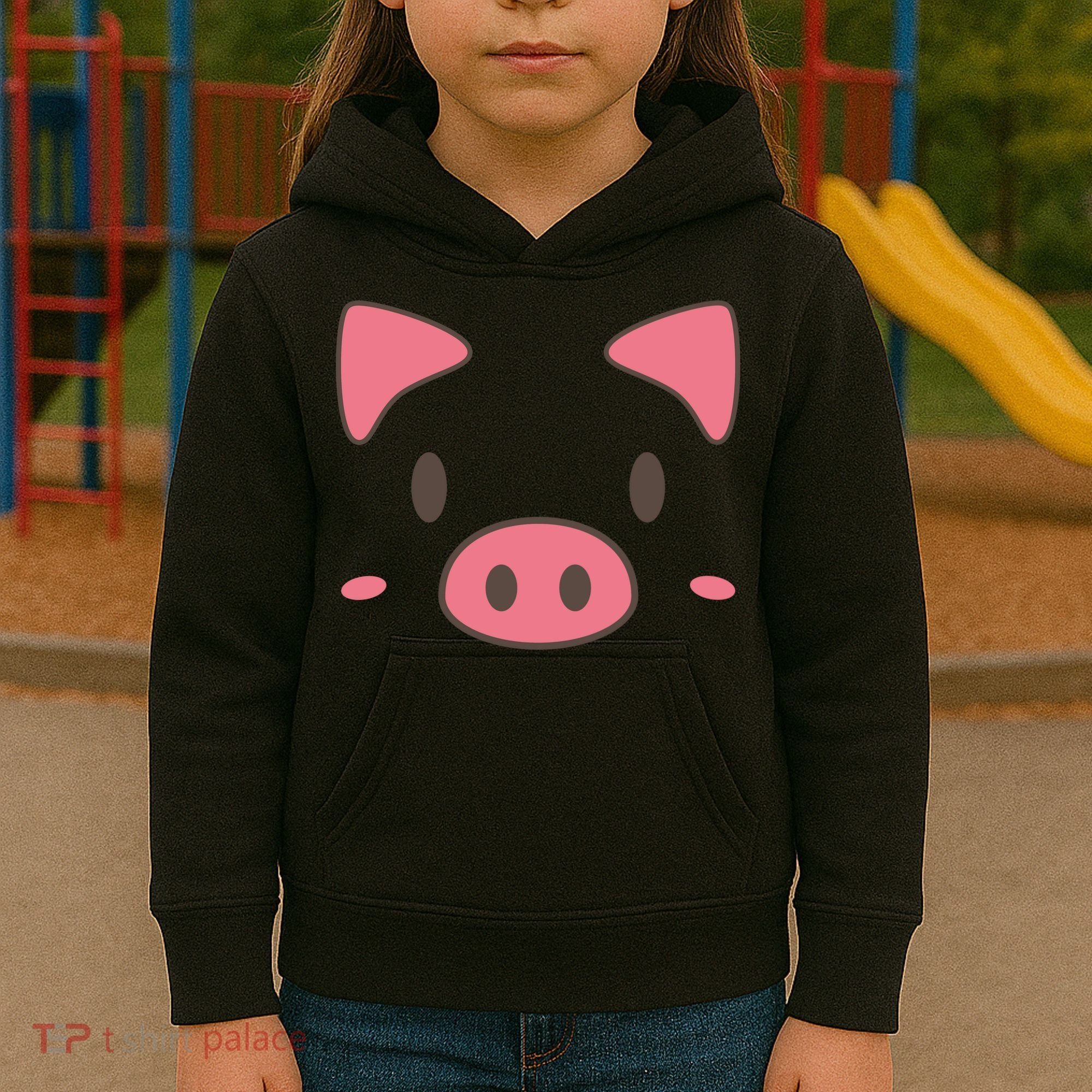 Cute Piggy Face Halloween Costume Kids Hoodie