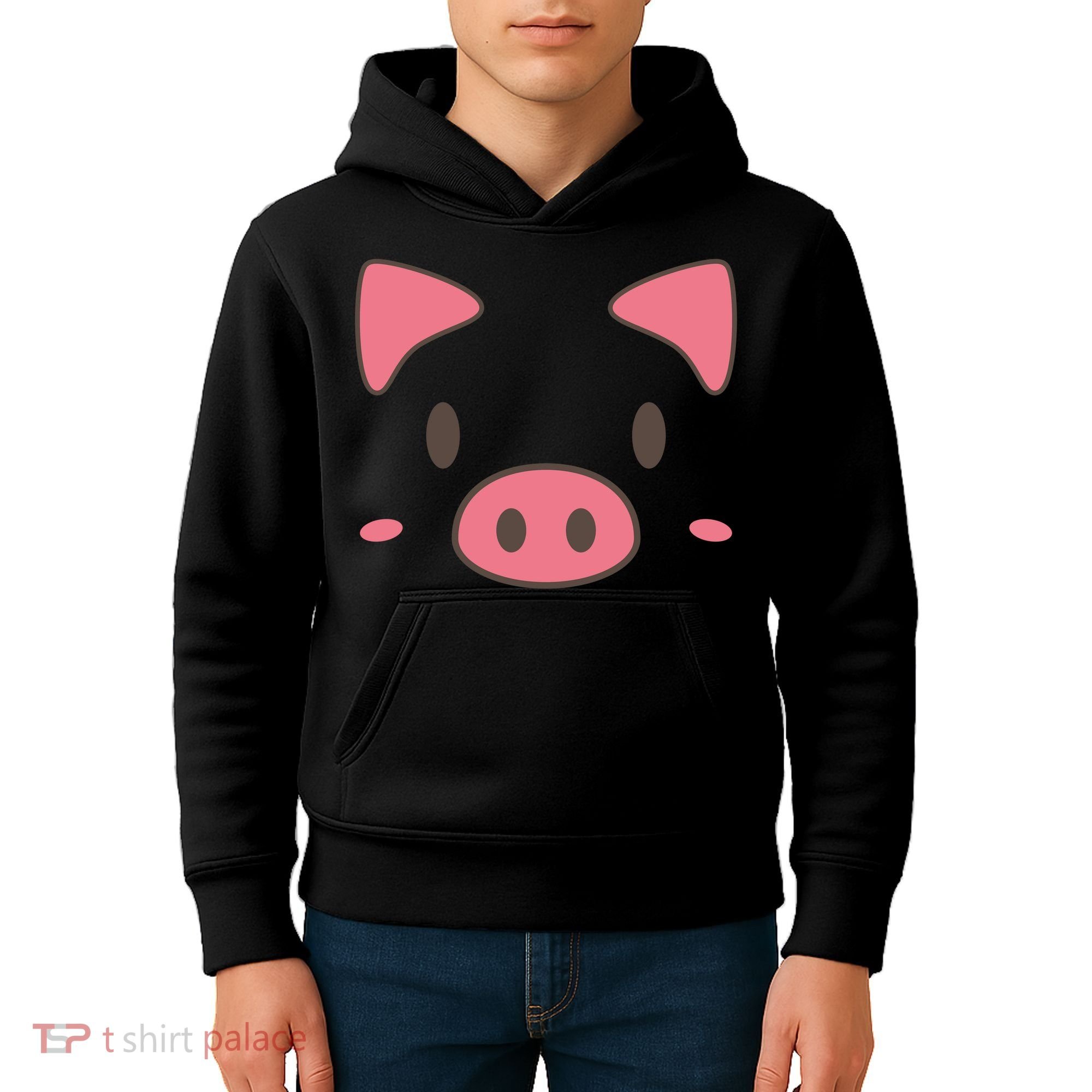 Cute Piggy Face Halloween Costume Kids Hoodie