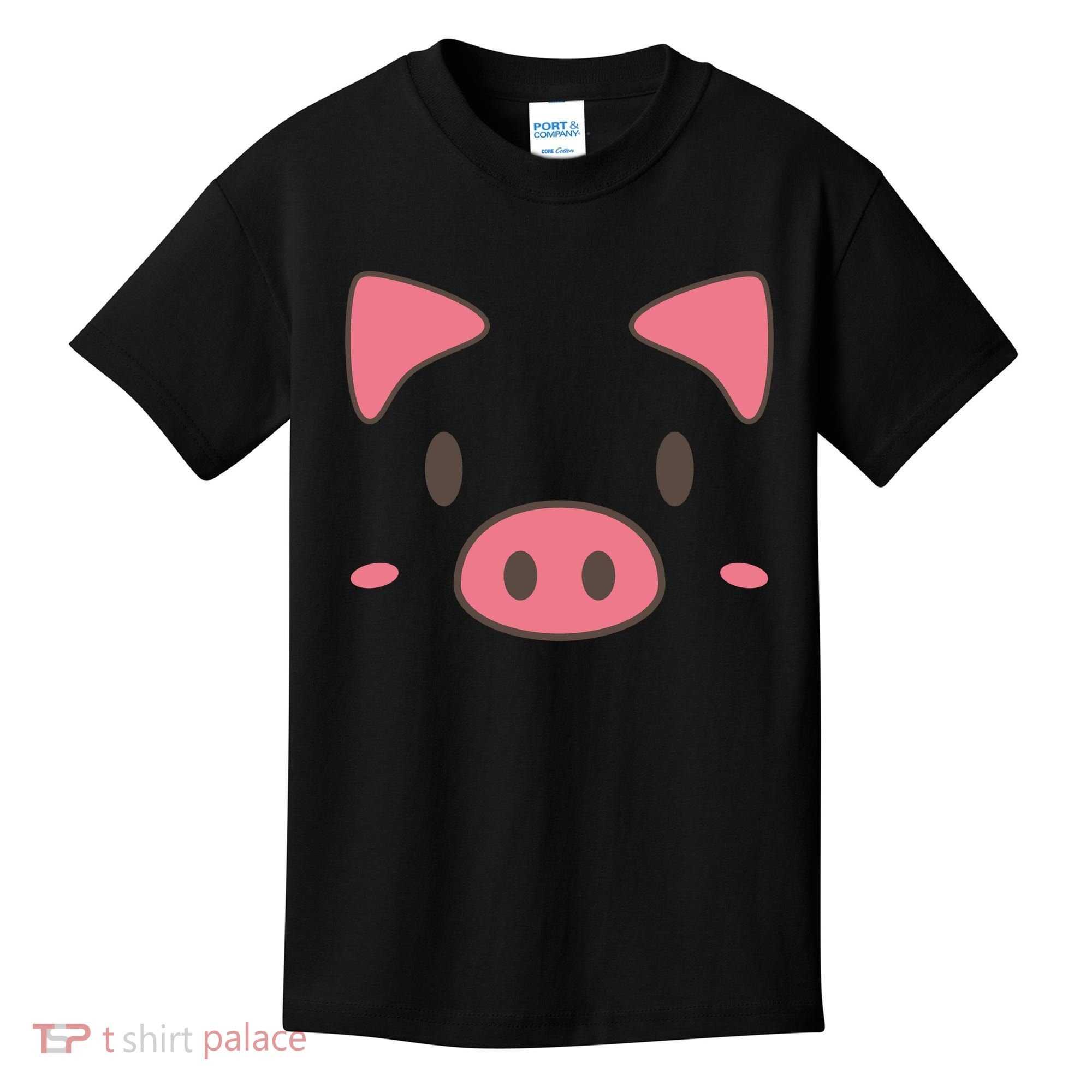 Cute Piggy Face Halloween Costume Kids T-Shirt