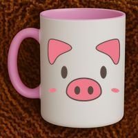 Cute Piggy Face Halloween Costume Coffee Mug thumb 2