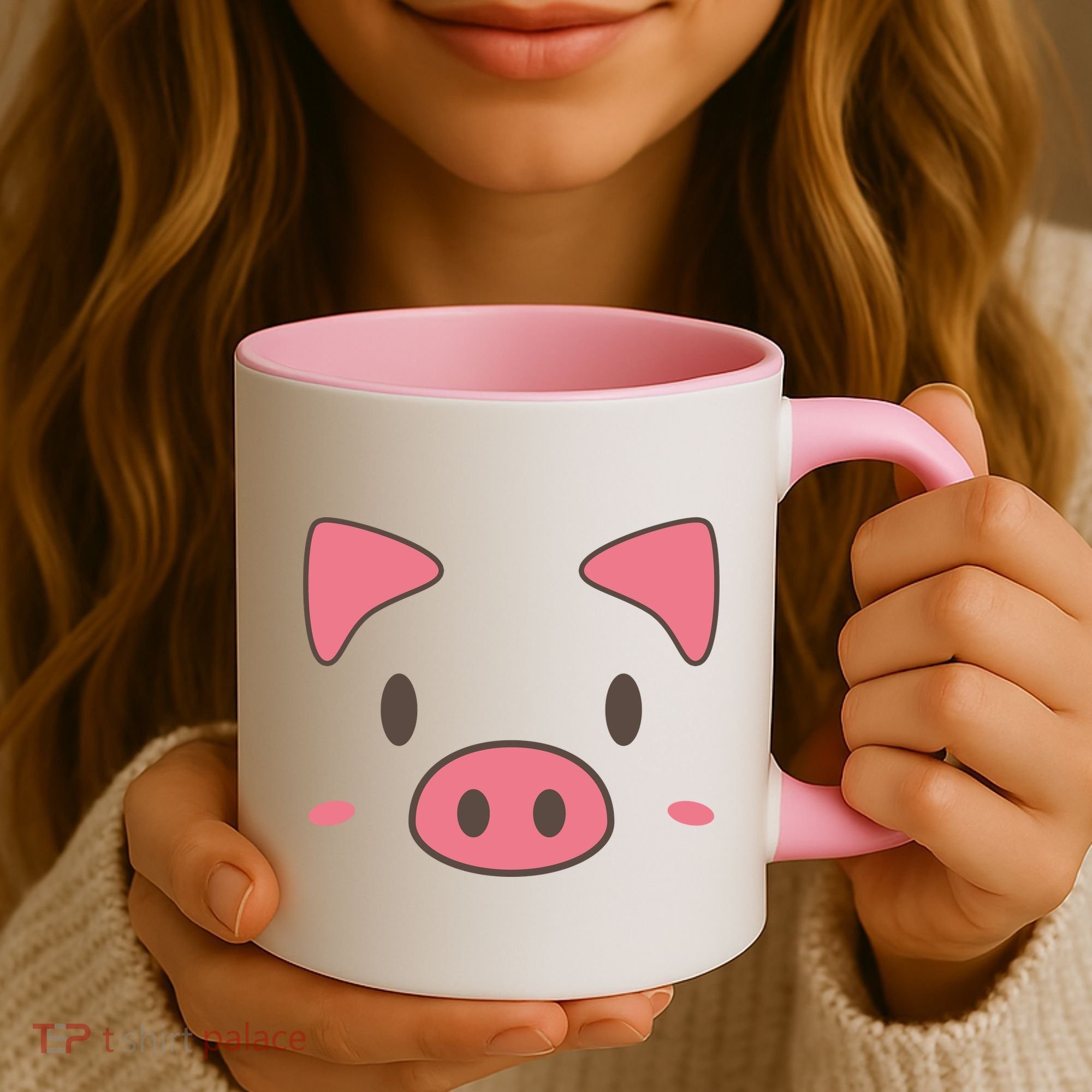 Cute Piggy Face Halloween Costume Coffee Mug
