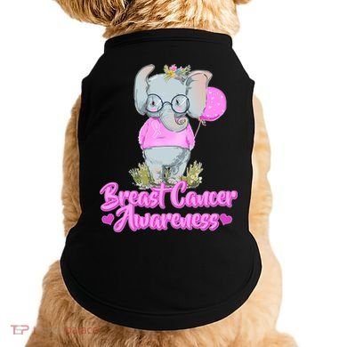 Cute Pink Elephant Breast Cancer Awareness Doggie Tank