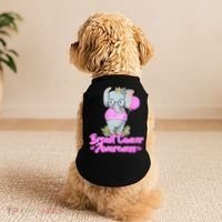 Cute Pink Elephant Breast Cancer Awareness Doggie Tank thumb 2