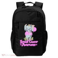 Cute Pink Elephant Breast Cancer Awareness Backpack thumb 0