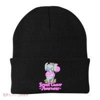 Cute Pink Elephant Breast Cancer Awareness Beanie thumb 0