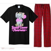 Cute Pink Elephant Breast Cancer Awareness Pajama Set thumb 0