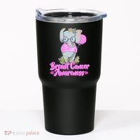 Cute Pink Elephant Breast Cancer Awareness Tumbler thumb 0