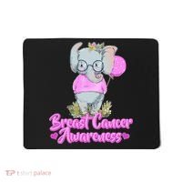 Cute Pink Elephant Breast Cancer Awareness Mousepad thumb 0