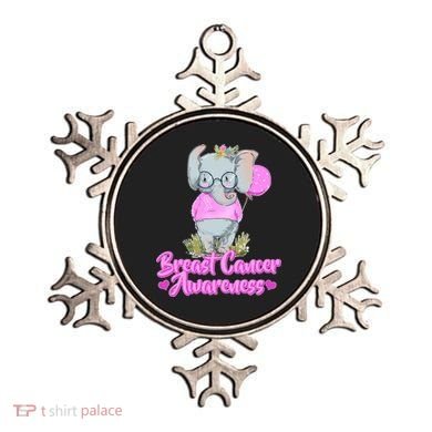 Cute Pink Elephant Breast Cancer Awareness Ornament