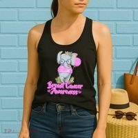 Cute Pink Elephant Breast Cancer Awareness Women's Tank Top thumb 2
