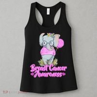 Cute Pink Elephant Breast Cancer Awareness Women's Tank Top thumb 3