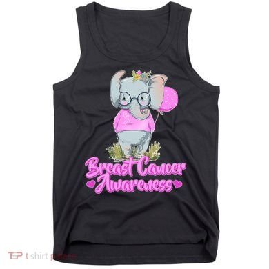 Cute Pink Elephant Breast Cancer Awareness Tank Top