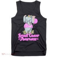 Cute Pink Elephant Breast Cancer Awareness Tank Top thumb 0