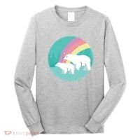Cute Polar Bears Rainbow Long Sleeve Shirt thumb 0