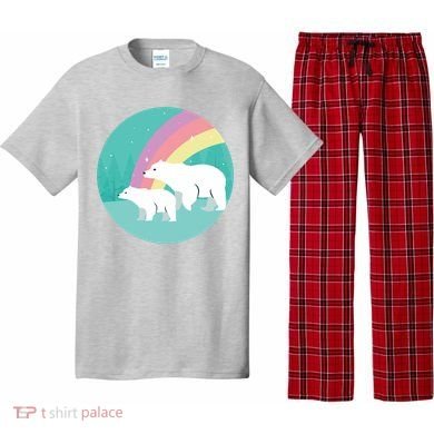 Cute Polar Bears Rainbow Pajama Set