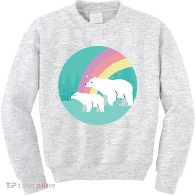 Cute Polar Bears Rainbow Kids Sweatshirt