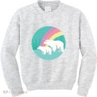 Cute Polar Bears Rainbow Kids Sweatshirt thumb 0