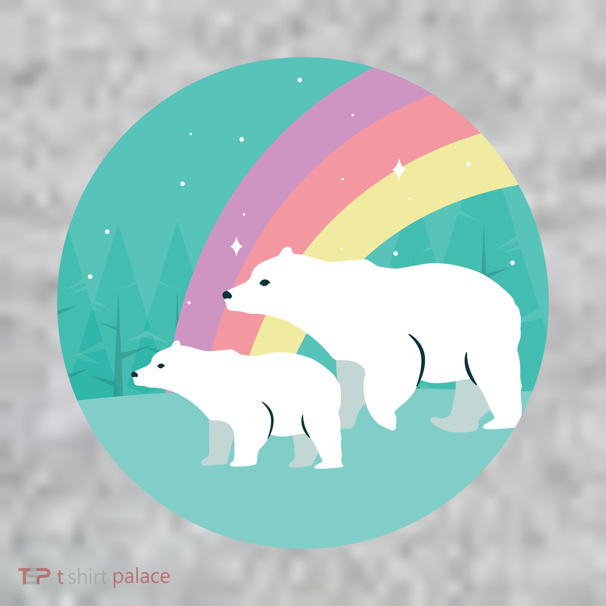 Cute Polar Bears Rainbow Kids Sweatshirt