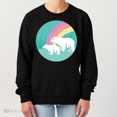 Cute Polar Bears Rainbow Women's Sweatshirt