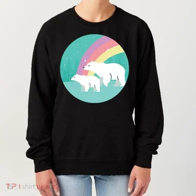 Cute Polar Bears Rainbow Women's Sweatshirt