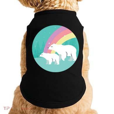 Cute Polar Bears Rainbow Doggie Tank