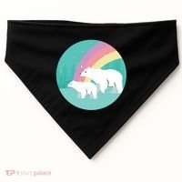 Cute Polar Bears Rainbow USA-Made Doggie Bandana thumb 0
