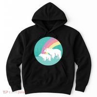 Cute Polar Bears Rainbow Hoodie thumb 0