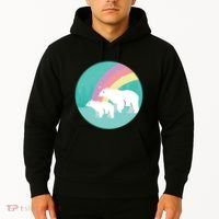 Cute Polar Bears Rainbow Hoodie thumb 2