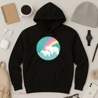 Cute Polar Bears Rainbow Hoodie thumb 3