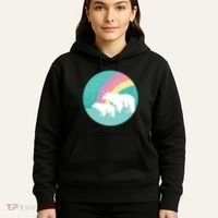 Cute Polar Bears Rainbow Hoodie thumb 5