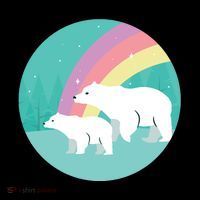 Cute Polar Bears Rainbow Hoodie thumb 7