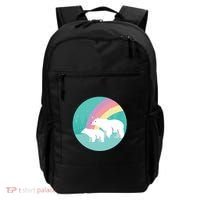 Cute Polar Bears Rainbow Backpack thumb 0