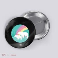 Cute Polar Bears Rainbow Button thumb 0