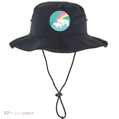 Cute Polar Bears Rainbow Bucket Hat