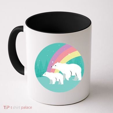 Cute Polar Bears Rainbow Coffee Mug