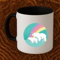 Cute Polar Bears Rainbow Coffee Mug thumb 2
