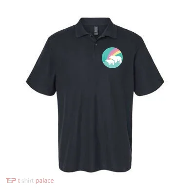 Cute Polar Bears Rainbow Polo