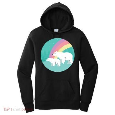 Cute Polar Bears Rainbow Women's Hoodie
