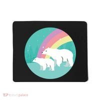 Cute Polar Bears Rainbow Mousepad thumb 0