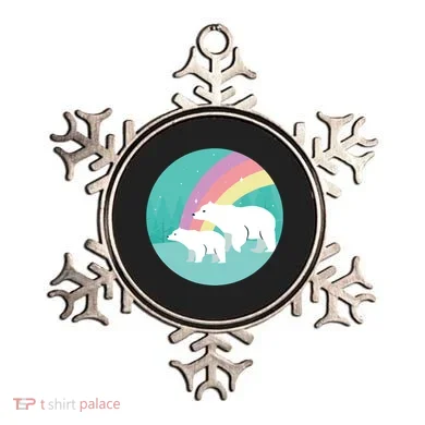 Cute Polar Bears Rainbow Ornament