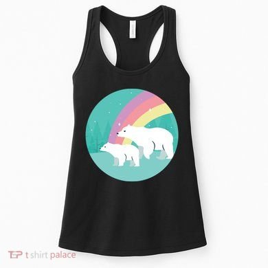 Cute Polar Bears Rainbow Women's Tank Top