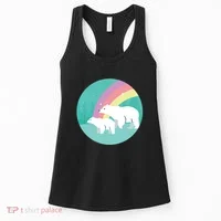 Cute Polar Bears Rainbow Women's Tank Top thumb 0