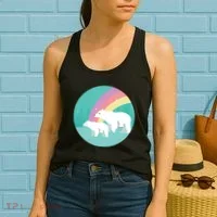 Cute Polar Bears Rainbow Women's Tank Top thumb 2