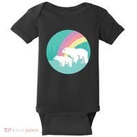 Cute Polar Bears Rainbow Baby Bodysuit thumb 0
