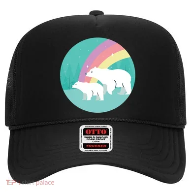 Cute Polar Bears Rainbow Hat