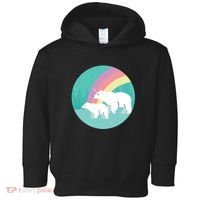 Cute Polar Bears Rainbow Toddler Hoodie thumb 0