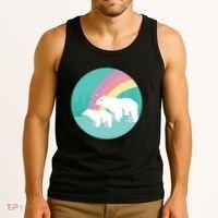 Cute Polar Bears Rainbow Tank Top thumb 3